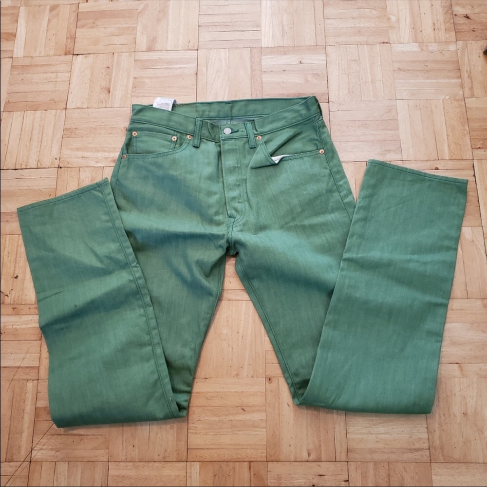Levi’s 501 Green Jeans - 33w 36l